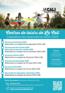 Centre de loisirs de la Cali lien vers le portail de la cali